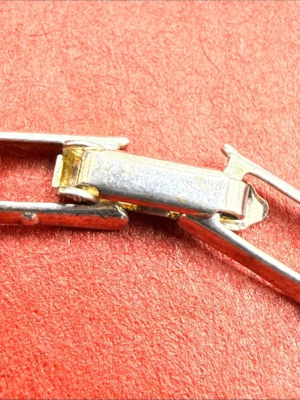 Vintage Gold-Tone Clear Crystal Double Row Tennis Bracelet prong set station